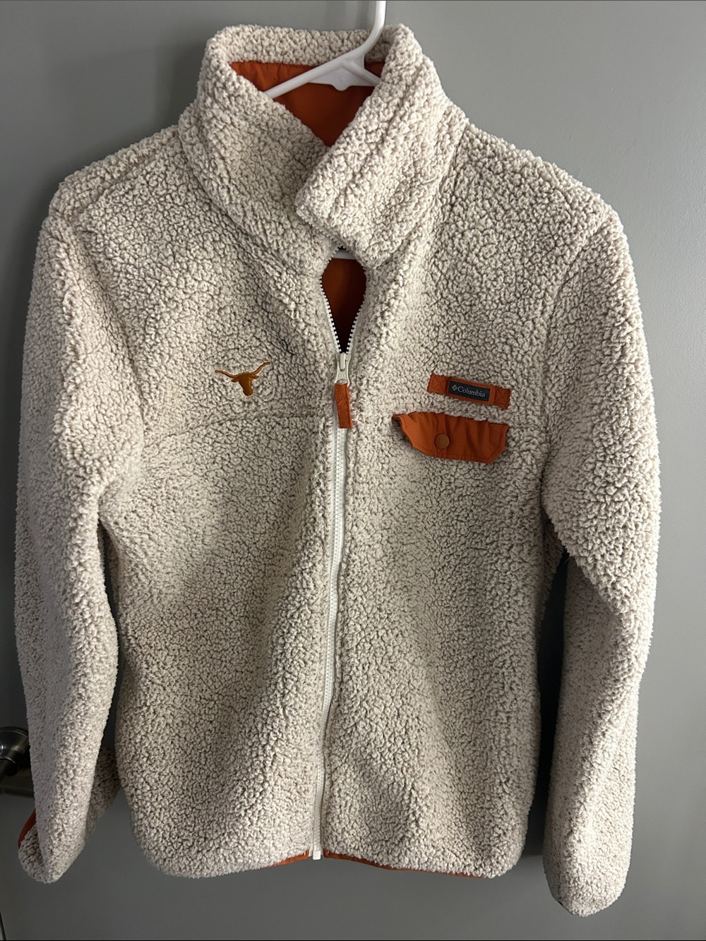 Columbia UT Austin Cream Sherpa Jacket